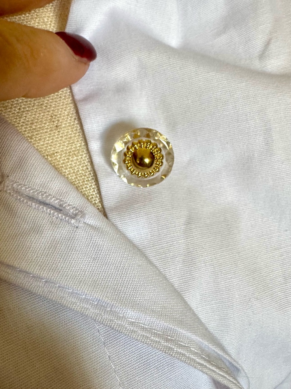 NWOT Azayla white cotton tie waist Saline blouse XL - Picture 5 of 12
